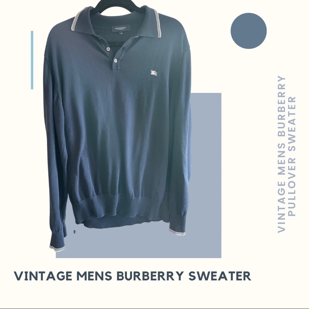 Vintage Mens Burberry Sweater